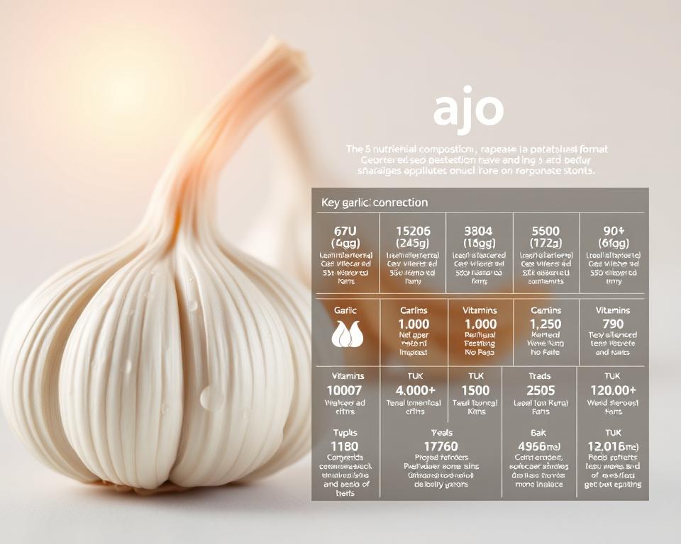 composición nutricional ajo